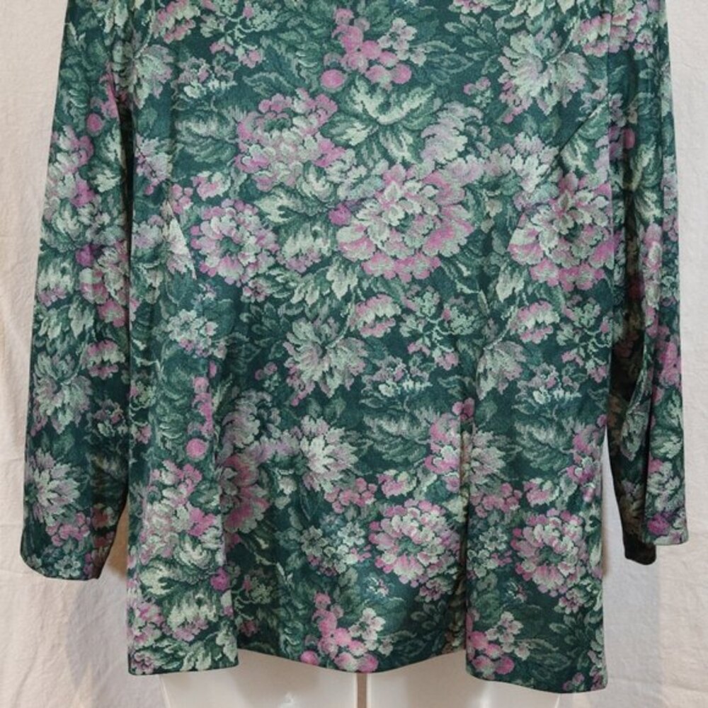 Whirlaway Frocks Vintage USA Layered Look Floral Blazer 18W - Picture 10 of 13